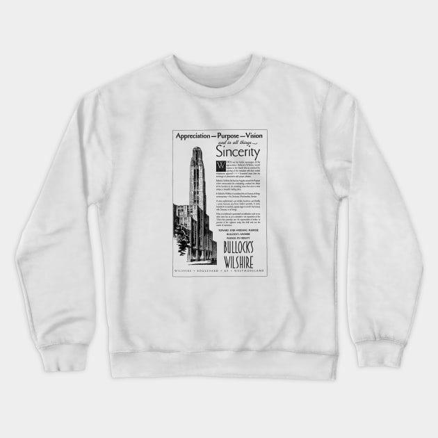 Bullock's Wilshire Grand Opening 1929 Crewneck Sweatshirt by vokoban